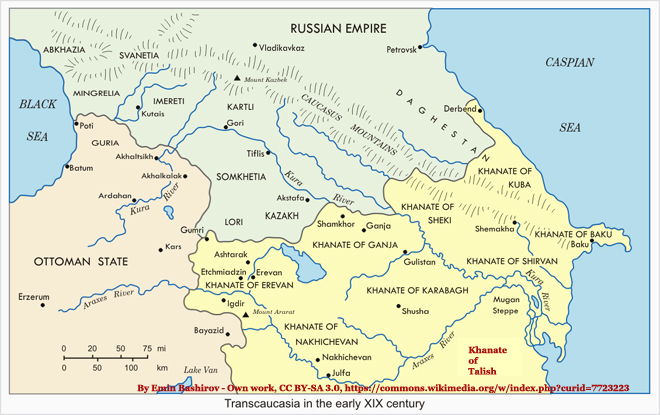 Khanate of Talish Map