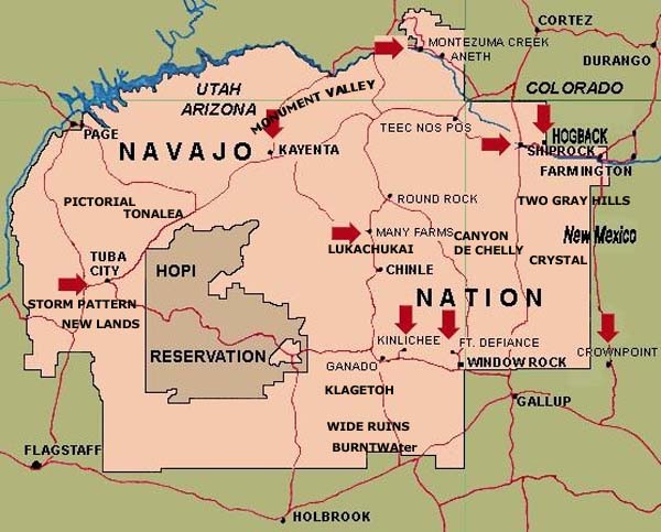 Navajo Nation Map Outline