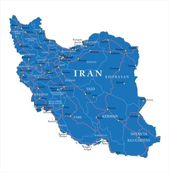 Map of Iran-Shiraz and Fars Province