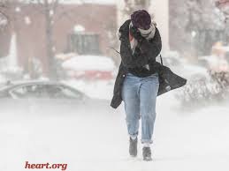 Cold Woman in Snow