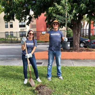 Couple Planting Trees