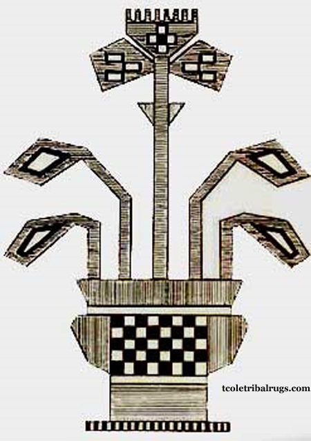 Vase Baluchi Motif